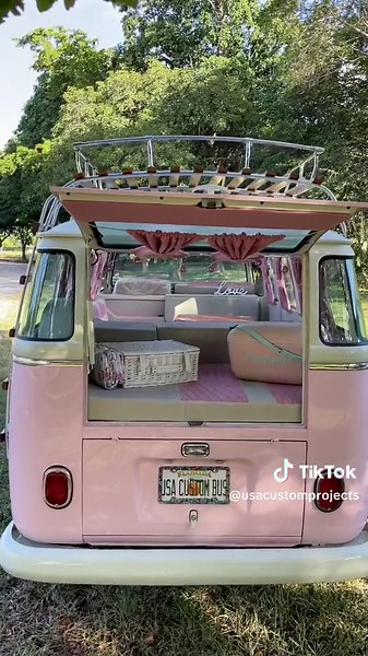 Pink VW BayWindow Bus: Your Dreamy Travel Companion