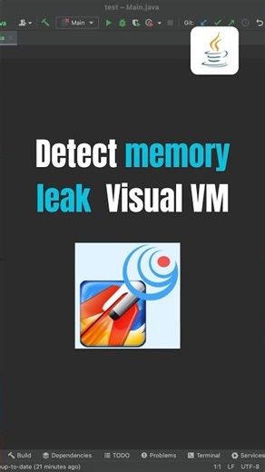 Java Tip: Detect memory leak using Visual VM #programming #java #backenddeveloper #shorts