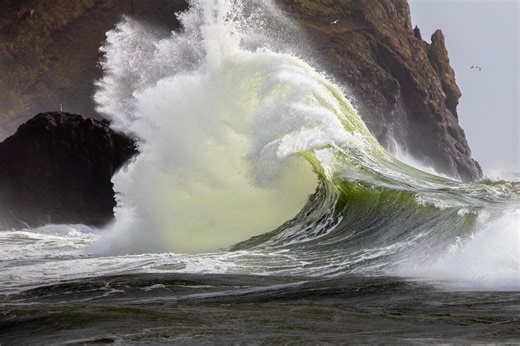 Emerald Tempest Wave Photography Print: Washington Coast Art - Etsy