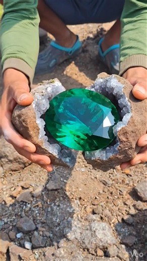 OMG! Giant Green Diamond Found Inside a Hidden Geode 😱 Rare Green Diamond Discovery Worth Millions?