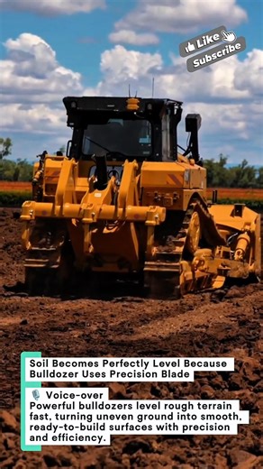 Soil Becomes Perfectly Level Because Bulldozer Uses Precision Blade #bulldozer #construction #viral