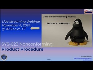 SYS-023 Control of Nonconforming Product