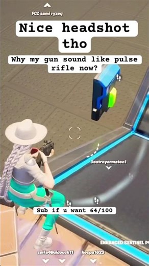 Why does my guns sound like the overclocked pulse rifle #fortnite #fortniteclips #likeandsubscribe