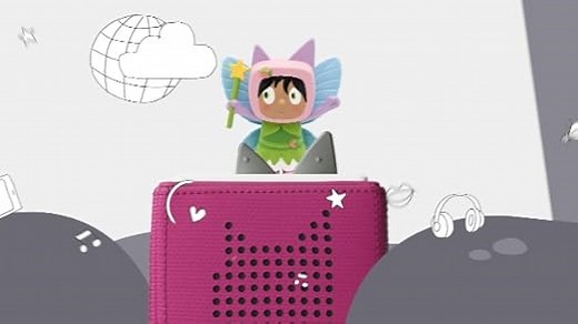 tonies Toniebox Starter Set inkl. 1 Kreativ Figur – Audioplayer für Hörbücher und Lieder für Kinder, einfach zu bedienende kabellose Musikbox BZW. Lautsprecher, 7 Std. Akku, Pink