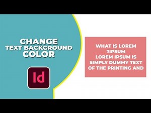 how to change text background color in InDesign 2022