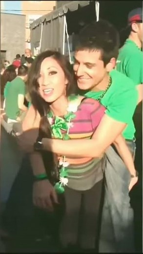 Piggyback carry her boyfriend