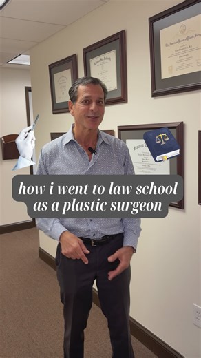 Daniel Diaco | Tampa Florida Board Certified Plastic Surgeon on Instagram: "I went to law school in my late 40s while running my plastic surgery practice at the same time. I did a part-time program at @stetsonlawschool and finished first in my class. 🎓 My brothers were both lawyers, so I always wanted to understand the law better and felt it was especially important as a doctor. It was one of the best decisions I ever made. I currently still run my plastic surgery practice and work on medical m