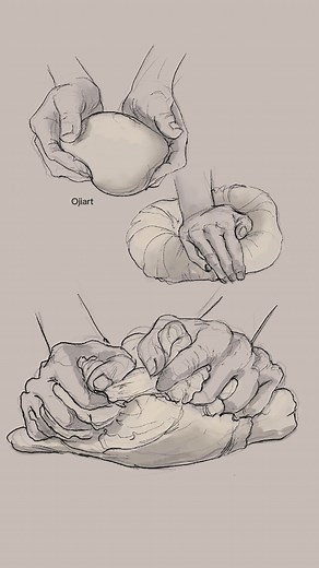 How to draw hands kneading #sketch #art #fypシ #draw #procreatsketch #ojiart #tiktoktalento #doodle #howto #kneed