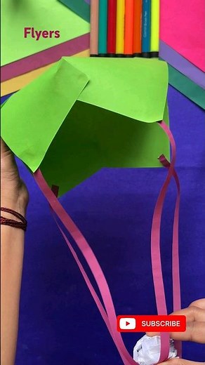 how to make paper parachute, easy homemade paper parachute