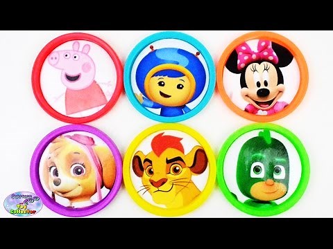 Learn Colors Disney Jr Nick Jr Umizoomi PJ Masks Play Doh Toys Surprise Egg and Toy Collector SETC
