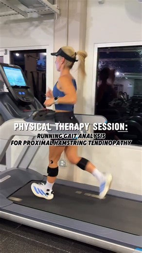 Dr. Gaby Go, DPT, Run Coach on Instagram: "This is a look into a 3D gait analysis session with a runner managing chronic proximal hamstring tendinopathy who wanted to know what to focus on as she gears up for Boston 2026! Key findings & why they matter: • Limited hip extension: Reduced hip extension means the glutes and hamstrings don’t fully engage at push-off, which can shift stress to other muscles and joints. • Increased front-side stance / overstrider knee drive: Spending more time in front