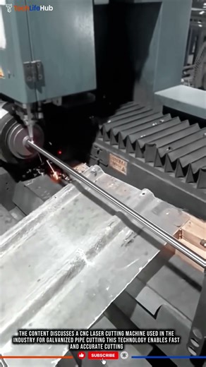 Innovation CNC Laser Cutting Machine: Fast, Accurate Galvanized Pipe Cutting #tech