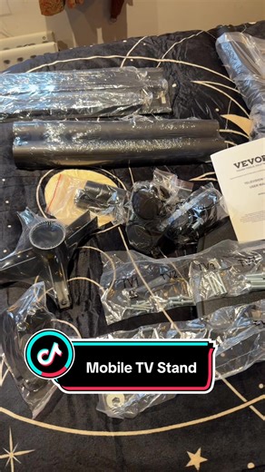 VEVOR Mobile TV Stand, Mobile TV Cart for 23 to 60 inch TVs, Height Adjustable Portable TV Stand with Wheels, with A Tray for Audio-Visual Devices, Rolling TV Stand with Mount for Bedroom, Living Room #tvstand #tv #stand #TikTokMadeMeBuyIt #BlackFriday