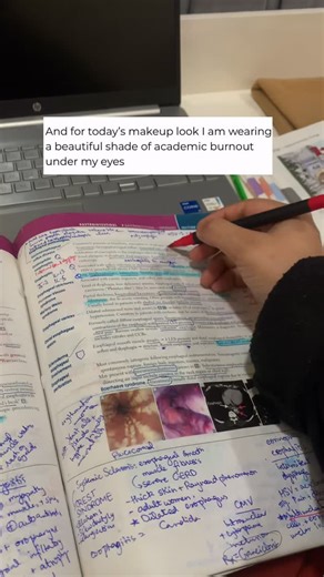 Stethoscope_and_coffeebeans on Instagram: "And for today’s makeup look I am wearing a beautiful shade of academic burnout under my eyes. - travelling for almost 18 hours after hectic days is finally getting me. #hustle #burnout #medicomemes #tiredeyes #darkcircles Study routine- life of a med student- work"