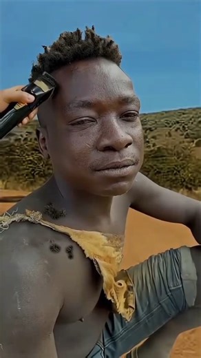 This Tribal Community Cuts Hair Without Scissors, Blades, or Trimmers #shortsvideo