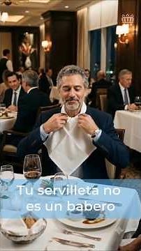 Your napkin is not a bib or a cleaning rag. How do you use a napkin at the table? #thetable