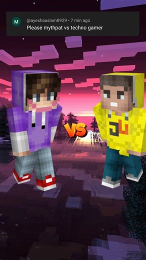 Techno gamerz Vs Mythpat #shorts #minecraft #technogamerz #mythpat