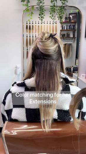 Color matching for Hair extensions #bellami #hairconsultation #bellami...