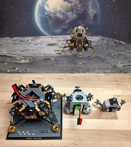 LEGO Apollo 11 Lunar Lander Takes Flight, Gets Turned Into a Short Film with NASA Sound Effects