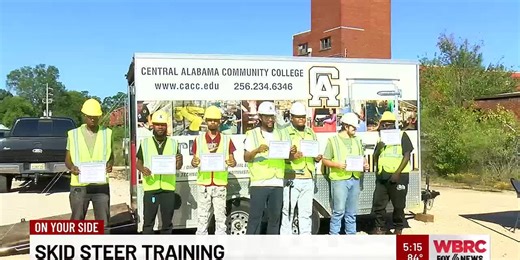 Central Alabama Community College EARTH program participates in skid steer training