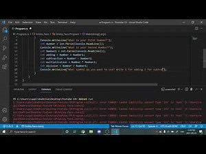 Making a Calculator in vscode C#!