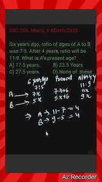 Master Age Problems in 60 Seconds | Ultimate Shortcut for SSC & Banking #Shorts