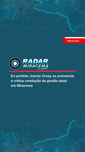 Radar Miracema e Região on Instagram: "🚨Ex-prefeito Juerdy Orsay critica gestão atual e aponta problemas estruturais em Miracema O ex-prefeito de Miracema, Juerdy Orsay, se manifestou sobre a recente polêmica envolvendo a gestão municipal, apresentando uma visão mais ampla da situação enfrentada pela sociedade miracemense. Em um pronunciamento considerado sucinto e objetivo, o ex-gestor destacou problemas estruturais que, segundo ele, seguem sem solução no município. Entre as principais preocup