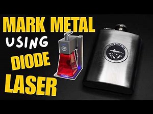 Engraving a Metal Tumbler & Flask Using Diode Laser ➡️ Longer Nano Pro Rotary & Marking Spray