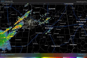 Radar update 6 am: Thunderstorms will continue to move towards northwest AL this morning. So far, these storms have been producing frequent lightning, strong winds, and heavy rain. Pay attention to the weather today! | US National Weather Service Birmingham Alabama