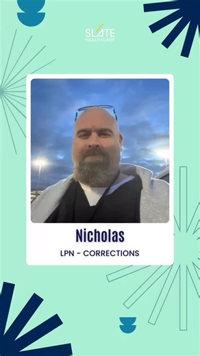 ✨ Meet Our LPN! ✨ We’re proud to highlight Nicholas, who is currently on assignment in New Mexico in Corrections. He’s been doing an outstanding job, and his dedication hasn’t gone unnoticed! His recruiter, Richelle, shares what a pleasure it’s been working with him. We’re grateful for Nicholas’s hard work and commitment to making a difference. 💙 🔗www.slatehealtcare.com 📞 833-781-7474 📧 info@slatehealthcare.com #SlateHealthcare #TravelNursing #Slatetravelnurselife #Slatehealthcarejobs #slate