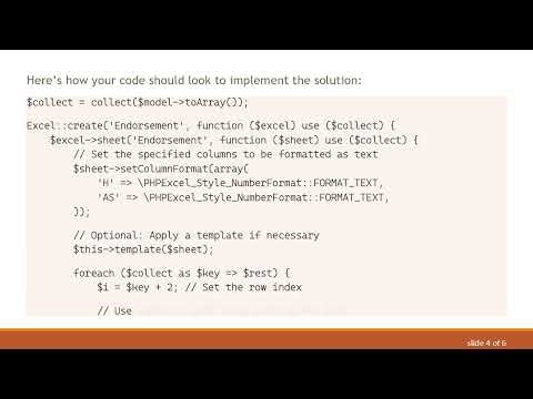 How to Set Number Stored as Text in Laravel Excel