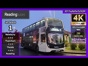 [Reading buses] jet black 1 ~ Newbury Wharf ➝ Reading, Blagrave Street【4K UW】
