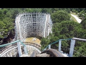 Georgia Cyclone Front Seat on-ride HD POV Six Flags Over Georgia
