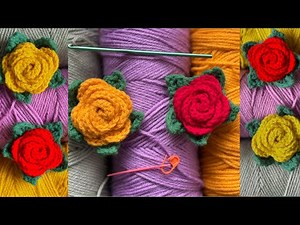 Crochet Rose flower tutorial | How to crochet Rose flower for beginners | Crochet for beginners