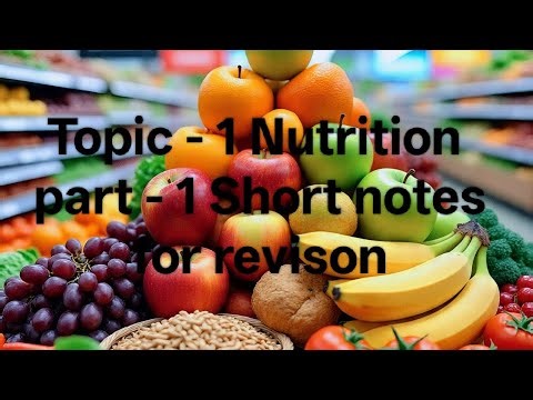 Chapter 1- Life process /Topic 1 - Nutriton Part 1
