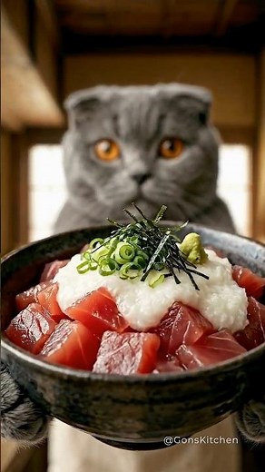 【音フェチ】新鮮マグロの山かけ丼 / Maguro Yamakake Don 🐟✨ #cookingasmr