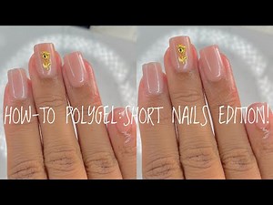 HOW TO: SHORT POLYGEL NAIL TUTORIAL FOR BEGINNERS | QUICK & EASY 💗
