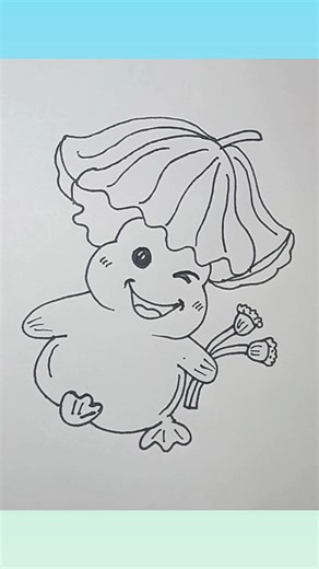 Cute drawing short 🎨// How to draw cute character drawing 🎨// Easy drawing