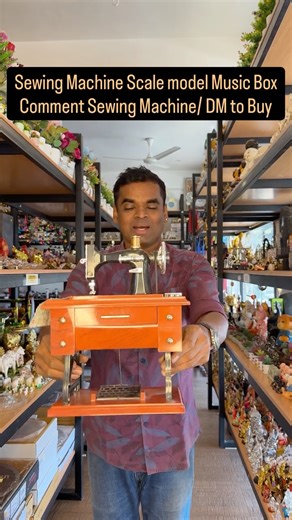 Gift Shop & Home Decor by Indiantiquest ®️ | Sewing Machine Scale model Music Box Comment Sewing Machine/ DM to Buy #sewingmachine #musicbox #scalemodel Miniature, Sewing machine,... | Instagram