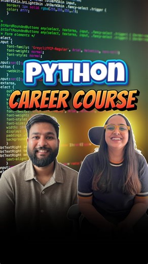 Shubham & Labhini Singla | Careers on Instagram: "Comment “PYTHON” 👇 We’ll send you the course link. Want to learn Python from scratch and build job-ready skills? Python isn’t just another programming language. It’s the language behind: • Artificial Intelligence • Machine Learning • Data Science • Automation • Web & App Development Why Python? • Beginner-friendly • No prior coding needed • High-paying career paths • Massive global demand • Used by top tech companies • Future-proof with AI growt