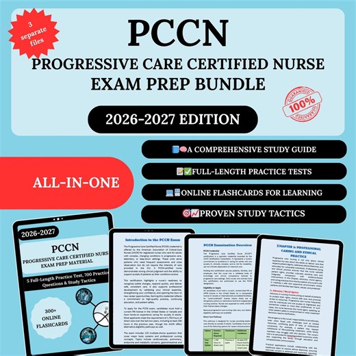 PCCN Exam Prep Bundle 2026 | PCCN Study Guide | PCCN Study Book | Pccn Review Nursing | Pccn Exam Study Guide | Pccn Test | 300+ Flashcards - Etsy