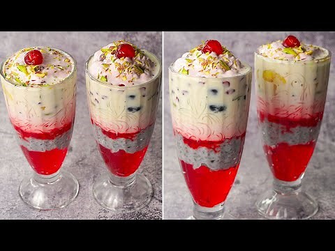 Refreshing Falooda Recipe | Homemade Faluda Recipe | Easy Summer Dessert Recipe | Yummy