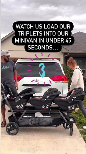Having triplets is a crash course in logistics – and teamwork! 🚼🚼🚼Huge credit to @raising.rodiguez for showing us how it’s done (with an assist from the Peg Pérego Triplette Piroet Frame). ⁠#triplets #tripletsoftiktok #stroller #parenthack #pegperego #babiesruscanada