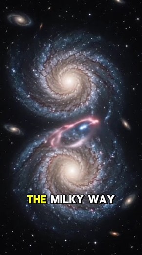 The galaxy coming towards us…