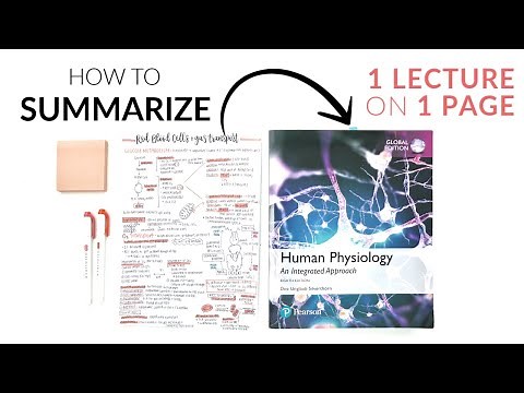 Can I Summarize An Entire Lecture Onto ONE Page?