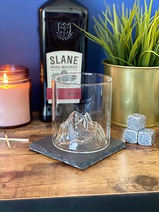 Set of 2 Mountain Whiskey Glasses - Unique Cocktail Glasses - Nature-inspired Barware Gift - Etsy