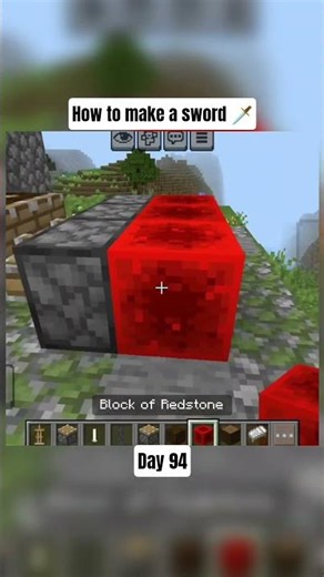 how to make sword in Minecraft(bedrock edition)