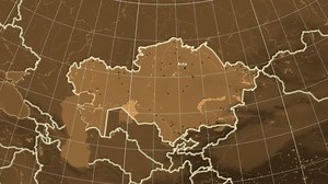 Kazakhstan Area Map Azimuthal Equidistant Projection : vidéo de stock (100 % libre de droit) 30638545 | Shutterstock