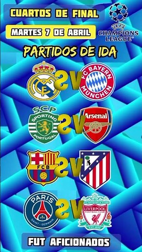 ✅ ASI SE JUGARAN LOS CUARTOS DE FINAL DE LA CHAMPIONS LEAGUE 2026 // DEFINIDOS LOS CUARTOS DE FINAL