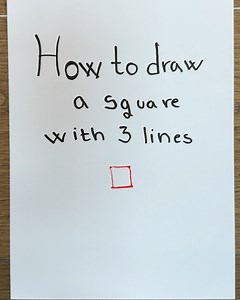 How to draw a square with 3 lines